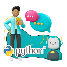 Умный чат-бот на Python - КИБЕРшкола программирования для детей, компьютерные курсы для школьников, начинающих и подростков - KIBERone г. Пушкино